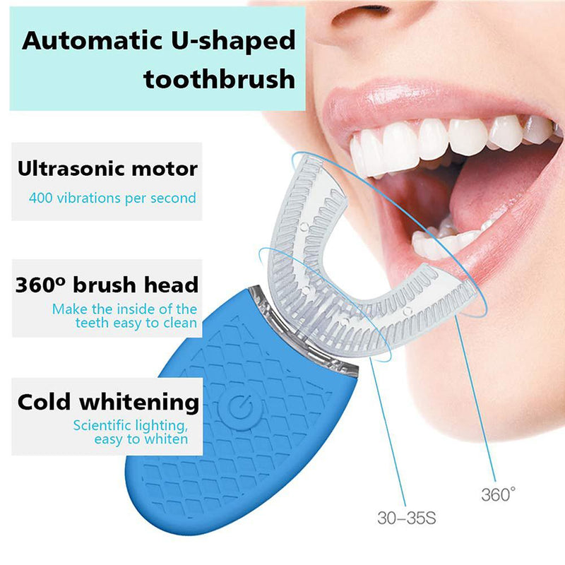 Silicone Electric Toothbrush 360° for Adult Smart Automatic Whitening