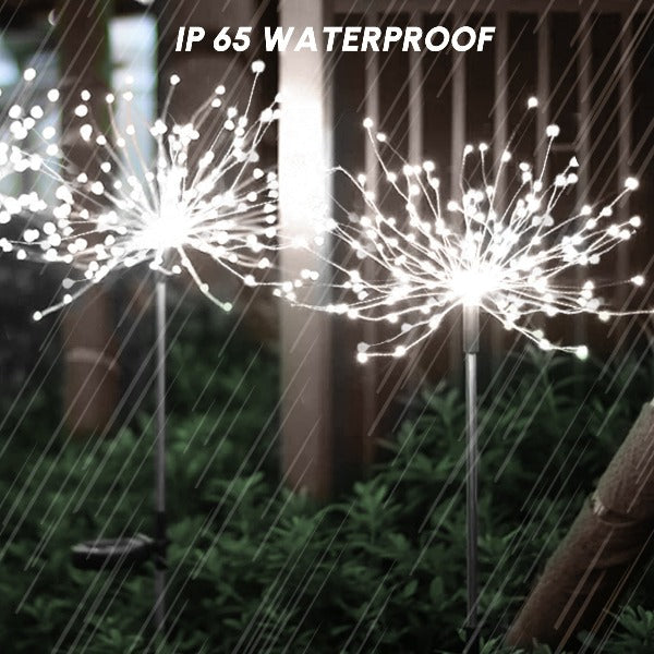 180 Solar LED Firework Lights Waterproof DIY Solar Garden Lamps 2Pcs