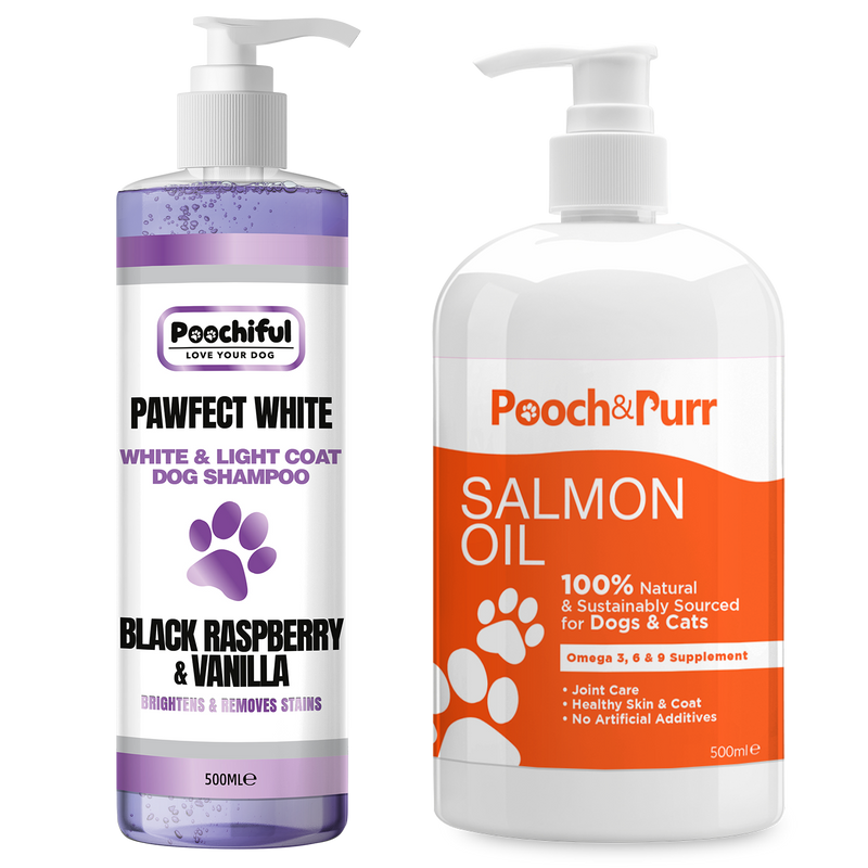 Pawfect White 500ml + Pooch And Purr Salmon Oil 500ml Bundle