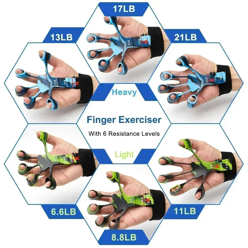 Training & Exercise 6 Resistance Hand Expander Finger Grip Sport Gym