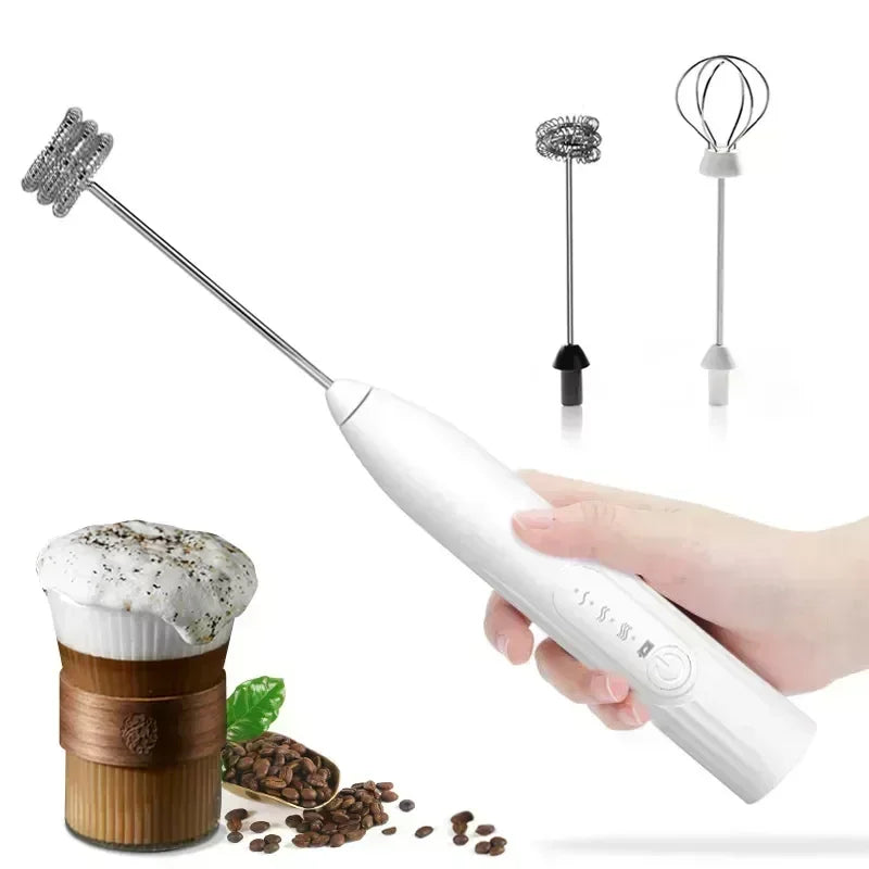 2 in 1 USB Rechargeable Electric Egg Beater Mini Blender Whiskey
