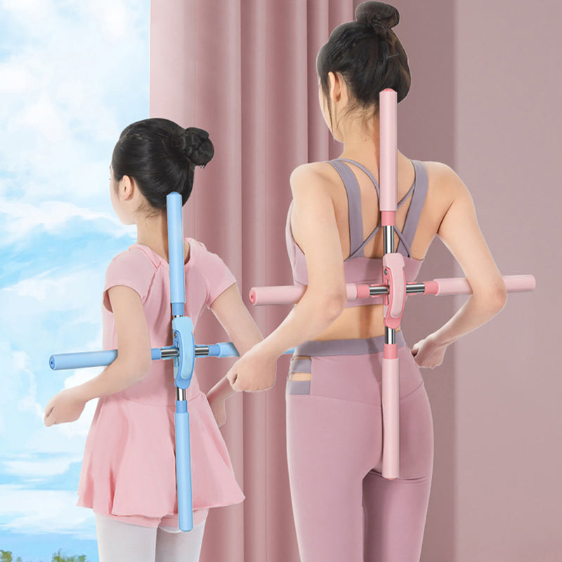 Yoga Hunchback Corrector Adjustable Stainless Steel Body Stick Cross