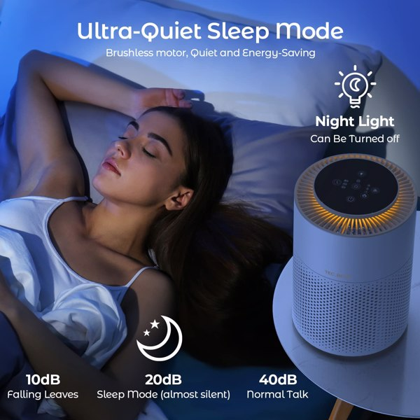 Air Purifiers for Home with Adjustable Night Light