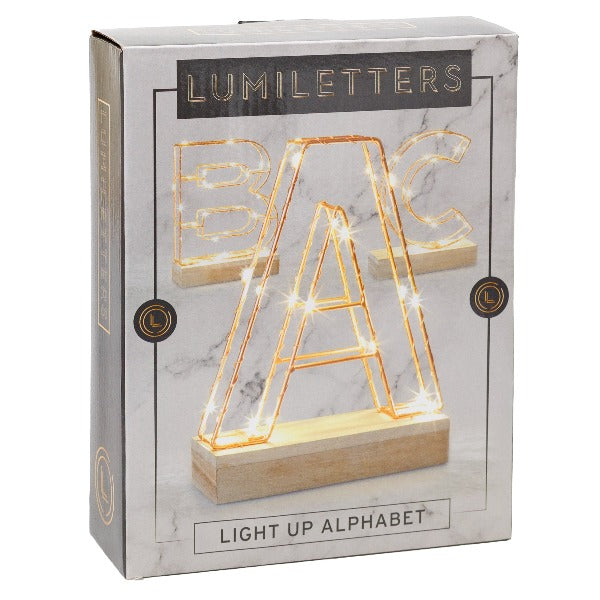 Light Up Letter C Wire Frame Copper Rose Gold Alphabet Light